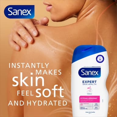 Sanex Body Wash - Expert Skin Health - Hypoallergenic Shower Gel - Dermatologist Tested Gentle For Very Sensitive Skin - Multipack - 6 Pack - 450ml Bottles view 2