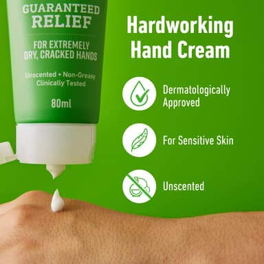 O'Keeffe's Working Hands, 80ml Tube - Hand Cream for Extremely Dry, Cracked Hands | Instantly Boosts Moisture Levels, Creates a Protective Layer & Prevents Moisture Loss view 2