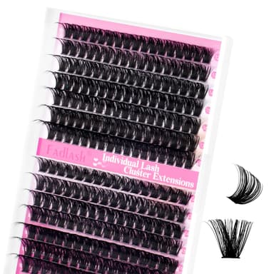 FADLASH 80D+100D 0.07mm D Curl 12-18mm Russian Volume Natural Wispy Fluffy Cluster Lashes DIY Eyelash Extensions view 1