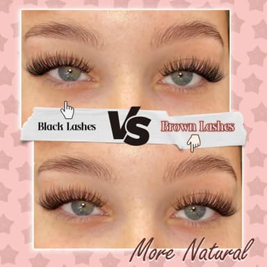 Brown Lash Clusters Kit Natural Dark Brown Eyelash Extensions Kit Wispy Individual Lashes C-Curly Cluster Lashes Extensions with Bond and Seal Lash Glue and Eyelashes Tweezers DIY Eyelashes Kit view 2