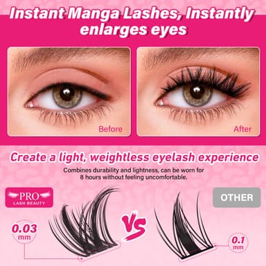 144pcs Individual Eyelashes Kit D Curl Cluster Lashes Eyelashes Individual Kit Thin Band Wide Stem Lash Clusters with Tweezers and Super Bond and Seal Lash Remover Mix 8-16mm view 3