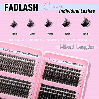 FADLASH 470pcs 0.07mm D Curl 10-18mm 40-60-80-100-150-200D Fluffy Russian Natural Cat-Eye Lashes DIY Eyelash Extensions view 3