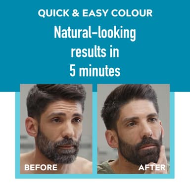 Just for men Moustache & Beard Light-Medium Brown Dye, Eliminates Grey for a Thicker & Fuller Look, M30 view 2