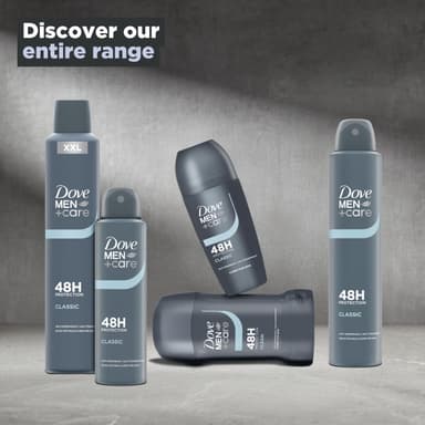Men's Anti-Perspirant Stick Dove Men+Care Clean Comfort Deodorant with ¼ moisturising cream for 48 hour protection against sweat and odour 50 ml, Pack of 6 view 3