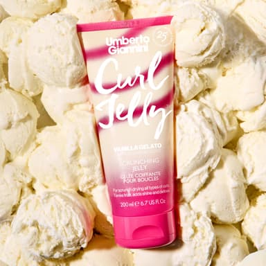 Umberto Giannini Curl Jelly Scrunching Jelly Limited Edition Vanilla, Vegan & Cruelty Free Frizz Styling Curl Control Hair Gel for Curly or Wavy Hair (Curl Jelly Vanilla 2 Pack) view 2