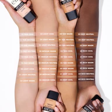 e.l.f. Soft Glam Foundation, Medium Coverage, Long-Lasting & Buildable Foundation For A Smooth, Satin Finish, Vegan & Cruelty-Free, 55 Deep Warm view 3