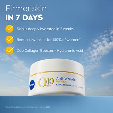 NIVEA Q10 Anti-Wrinkle Power SPF15 Firming Day Cream (50ml), Anti Wrinkle Face Cream Helps Achieve Firmer Skin in 7 Days, Face Moisturiser to Reduce Wrinkles and Nourish Skin view 2