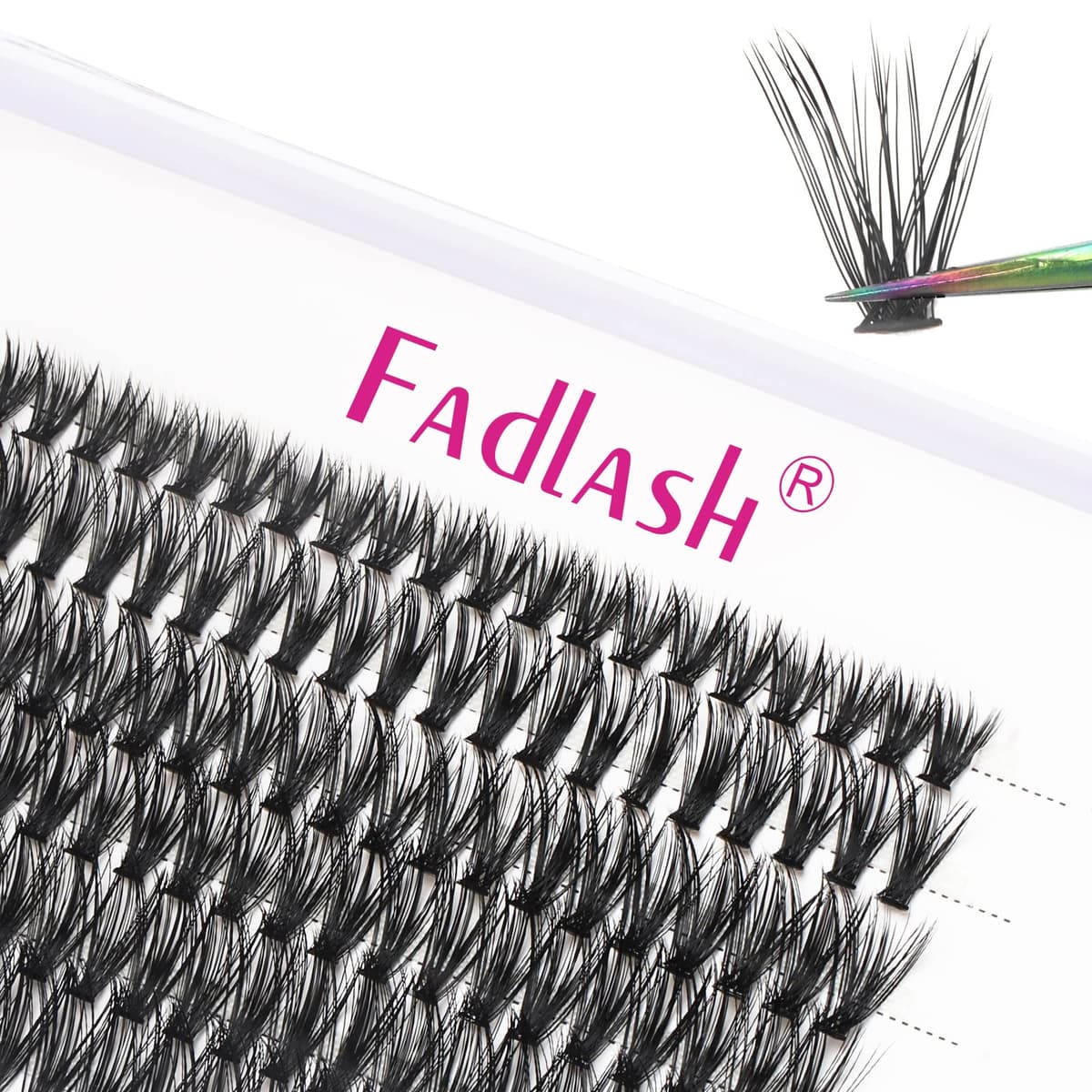 FADLASH Lash 0.07mm D Curl 14mm 40D Single Length Cluster Lashes DIY Eyelash Extensions