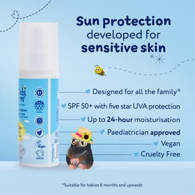 Childs Farm Kids & Baby Sun Lotion Spray SPF 50+ | UVA & UVB Very High Protection | Extra Water Resistant | Fragrance Free | Suitable for Dry, Sensitive Skin, 100ml view 4