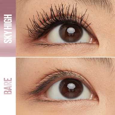 Maybelline Mascara, Lash Sensational Sky High Volumizing & Thickening, Eyelash Lengthening, Flake-Free Formula, Waterproof Mascara, Full Volume Mascara, Colour: Black view 2
