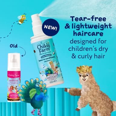 Childs Farm Coco-Nourish Leave-in Conditioner Hair Spray, Define Curls, Smooth, Styling Protector, Coconut, Kids, 100ml (Pack of 2) view 2