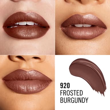 Rimmel Lasting Finish Lipstick 902 Frosted Burgundy, Creamy Satin Finish, Long Lasting 8 HR Wear, Comfortable Formula, Rich Pigment view 2