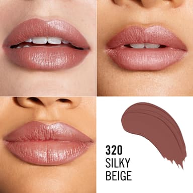 Rimmel Lasting Finish Lipstick 320 Silky Beige, Creamy Satin Finish, Long Lasting 8 HR Wear, Comfortable Formula, Rich Pigment view 2