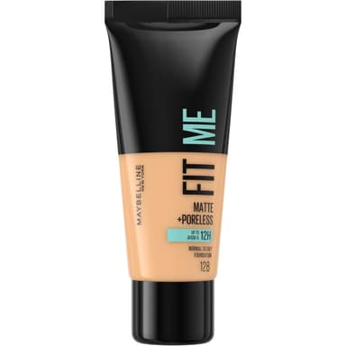 Maybelline Fit Me Foundation, Lightweight Medium Coverage, Blendable With a Matte and Poreless Natural Finish, For Normal to Oily Skin, Shade: 128 Warm Nude, 30ml view 1
