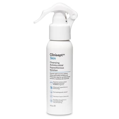 Clinisept Skin Spray 100ml - High-Purity Hypochlorous Acid Spray - Professional Skin Cleanser for Post-Treatment Hygiene and Sensitive Skin Care - Alcohol-Free Body and Facial Skin Care Solution view 1
