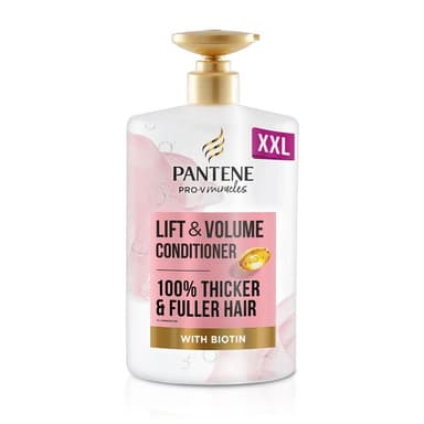 Pantene Lift'N'Volume Thickening Hair Conditioner with Biotin, Silicone Free, 1000ml XL Pump. Pro V Miracles Conditioner Enriched with Antioxidants. Visibly Thicker & Fuller Hair view 1