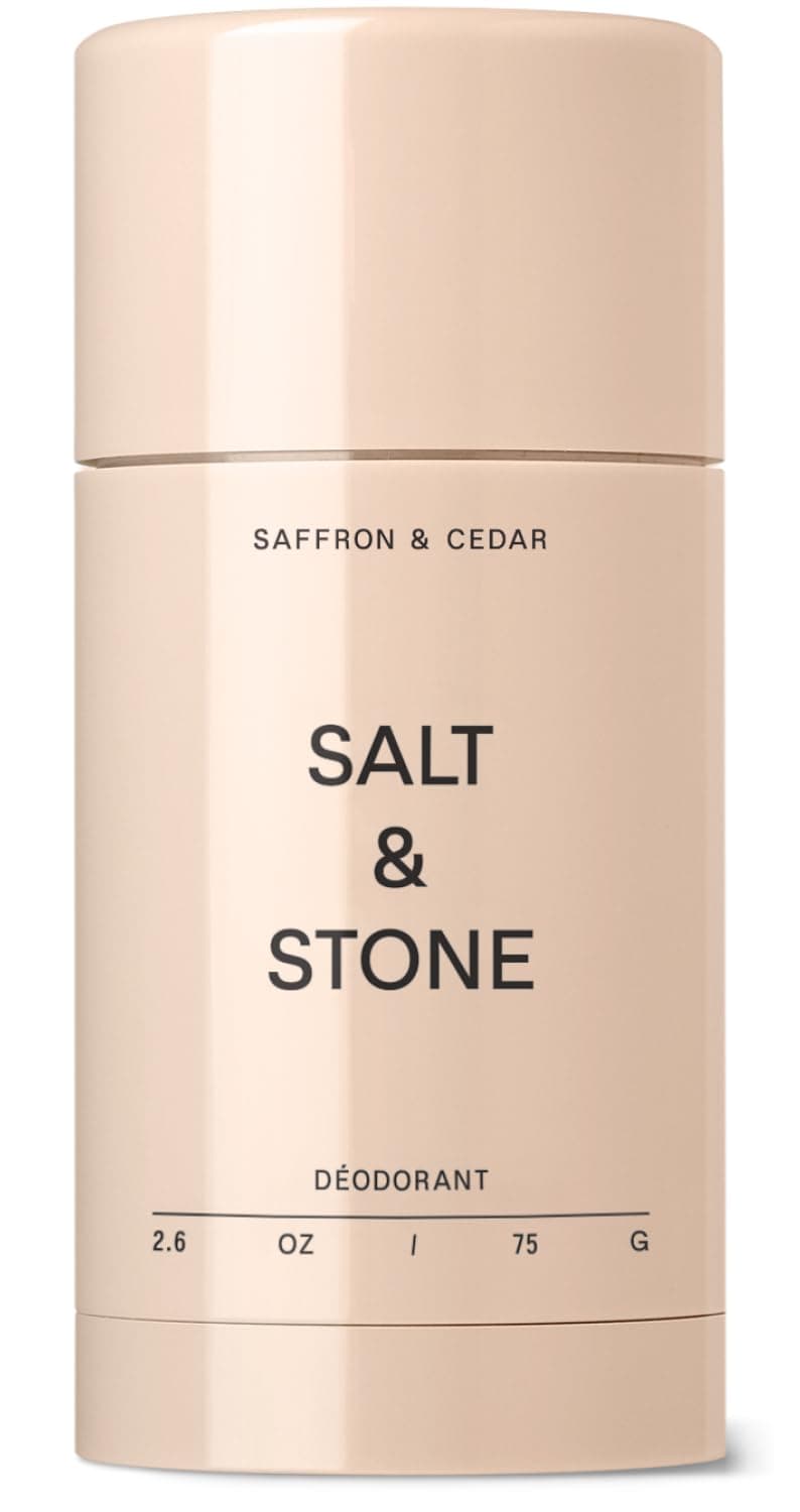 Salt & Stone Aluminum Free Deodorant | Extra Strength 48 Hour Protection for Women & Men | Made with Seaweed Extracts, Niacinamide & Prebiotics | Saffron & Cedar