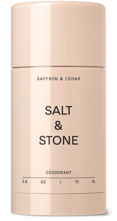 Salt & Stone Aluminum Free Deodorant | Extra Strength 48 Hour Protection for Women & Men | Made with Seaweed Extracts, Niacinamide & Prebiotics | Saffron & Cedar view 1