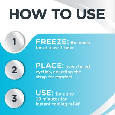 Optase Cooling Mask - Reusable Cooling Eye Mask with HydroCool Technology for Relief from Allergy Symptoms and Dry Eyes view 3