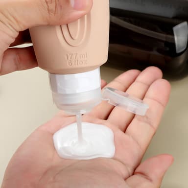 Mrsdry Travel Bottle for Toiletries, Large 177ml Silicone Travel Size Bottles, Leak Proof Refillable Containers for Liquid Shampoo, BPA Free Travel Accessories with Clear Bag (4 Pack) view 4