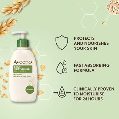 Aveeno Daily Moisturising Steps Skin Care Regime Set Body Wash Body Lotion And Hand Cream Nourishes Sensitive And Dry Skin, 3 Count view 3