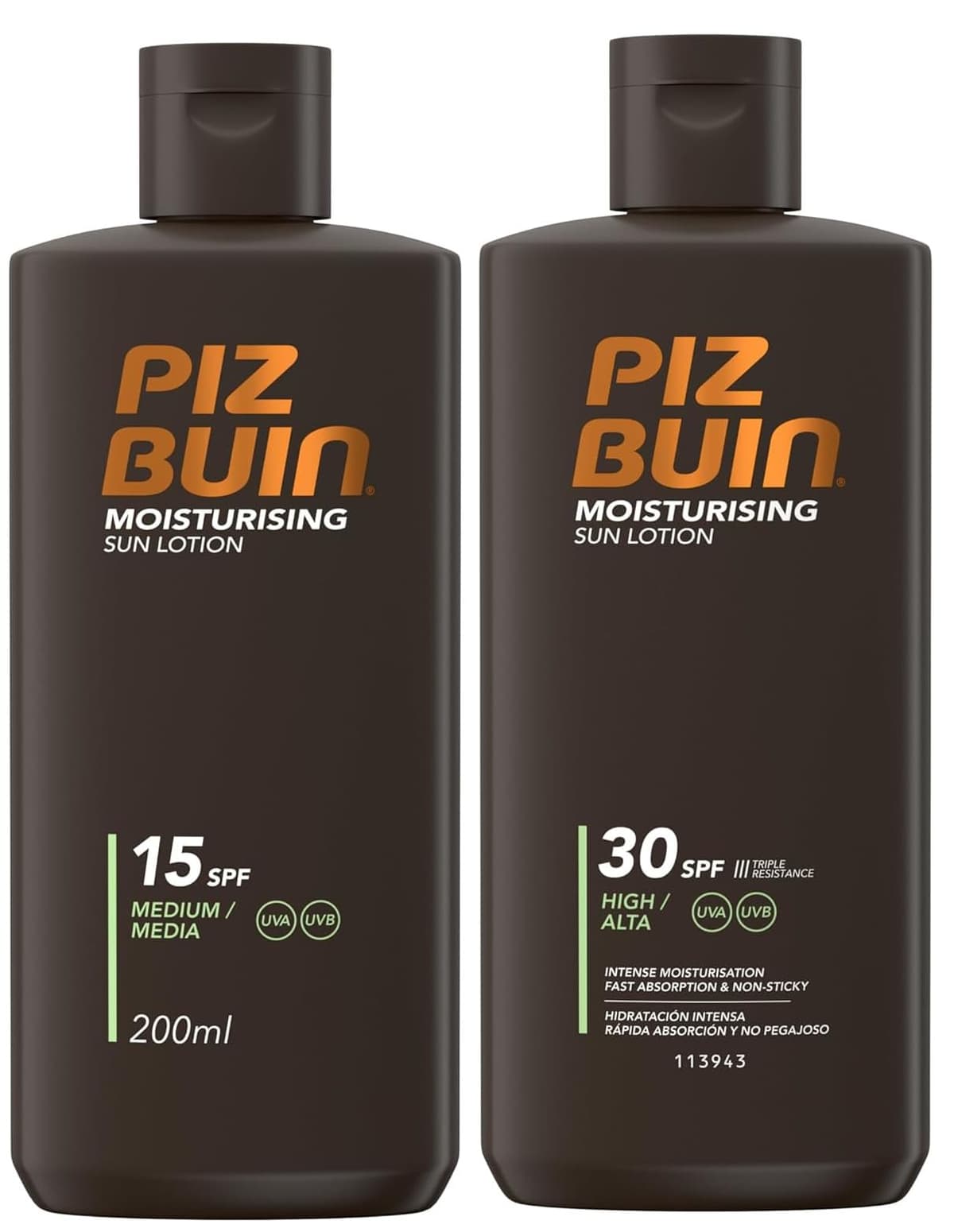 Piz Buin In Sun Lotion Spf15 And Spf 30 - 200Ml Each