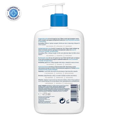 CeraVe Moisturising Lotion, for normal to very dry skin, Enriched with 3 Essential Ceramides, Hyaluronic Acid and MVe technology, CeraVe face moisturiser, Daily Hydrating Moisturiser, 473ml view 2
