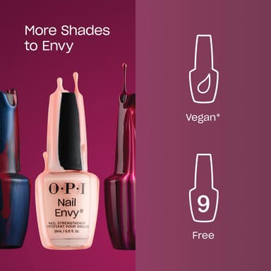 OPI Nail Envy Bubble Bath Nail Polish | Nail Strengthener Treatment for Strong Natural Nails | Vegan Nail Repair and Strength for Damaged Nails I Pink Nail Polish, 15ml view 3