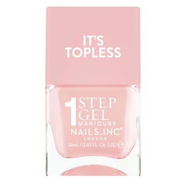 Nails Inc It's Topless Gel-Like Nail Polish, 4-in-1 Base Coat, Treatment, Colour & Top Coat, Long Lasting, Strong, Chip Free Nails, Glossy Salon Quality Manicure, Air Dry Nail Polish, Trinny, 14 ML view 1