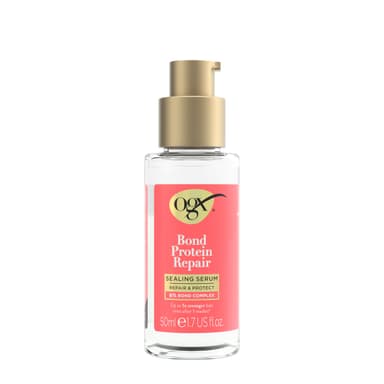 OGX Bond Protein Repair Sealing Hair Serum, Repair & Protect, 8percent Bond Complex, up to 5x Stronger Hair Even After 5 Washes, for Fine Hair, 50ml view 1