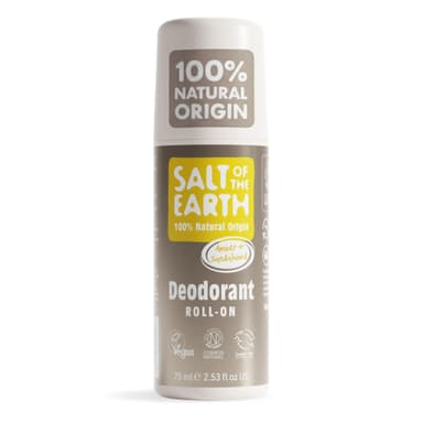 Salt of the Earth - Natural Deodorant Roll On - Amber & Sandalwood - 100% Natural Origin Ingredients - Vegan - Suitable for Men, Women & Kids - 75ml view 1