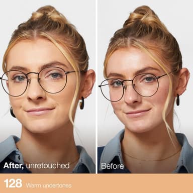 Maybelline Fit Me Foundation, Lightweight Medium Coverage, Blendable With a Matte and Poreless Natural Finish, For Normal to Oily Skin, Shade: 128 Warm Nude, 30ml view 4