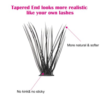 Individual Lashes Fadlash Cluster Eyelashes Extension 40 Root 0.07mm D Curl 11mm Single Length Eyelashes Individual Cluster Lashes Self-Application DIY Lashes Extensions view 3