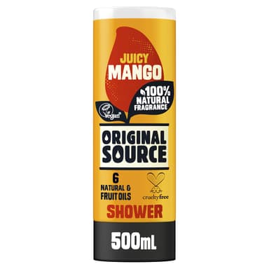 Original Source Mango Shower Gel, 100 Percent Natural Fragrance, Vegan, Cruelty Free, Paraben Free, Bulk Buy, Pack of 6 x 500 ml view 2