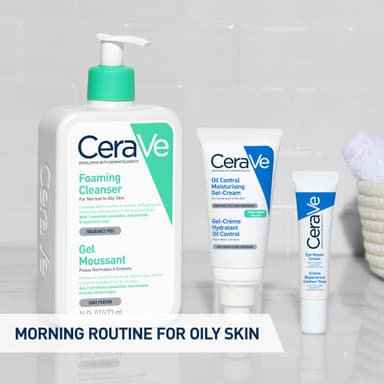CeraVe Oil Control Moisturising Gel Cream, Oil-Absorbing Technology With 3Essential Ceramides and Hyaluronic Acid, For Combination and Oily Skin, Matte Finish, Dermatologist Developed, 52ml view 4
