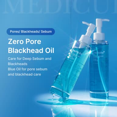 medicube Zero Pore Blackhead Cleansing Oil | Makeup Remover for all skin types, Daily Moisture Facial Cleanser, Low-Irritation | Korean Skin Care 205 ml view 3