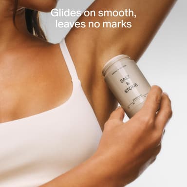 Salt & Stone Aluminum Free Deodorant | Extra Strength 48 Hour Protection for Women & Men | Made with Seaweed Extracts, Niacinamide & Prebiotics | Saffron & Cedar view 4