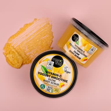 Organic Shop 250ml Body Scrub Vitamin C Yogurt Smoothie Glow view 2