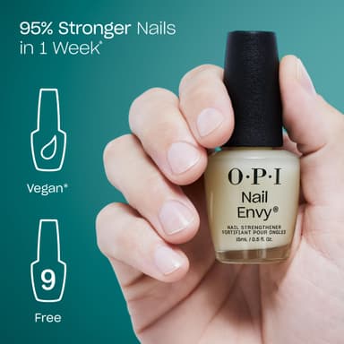 OPI Nail Envy Nail Strengthener, Original Clear Nail Polish Treatment with Vegan Formula to Strengthen Weak & Thin Nails, 15ml view 2