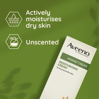 Aveeno Moisturising Cream (1x 300ml), Nourishing Body Lotion with Hydrating Colloidal Oatmeal, Full Body Moisturiser for Dry and Sensitive Skin, Suitable For Adults and Babies From 3 Months view 3
