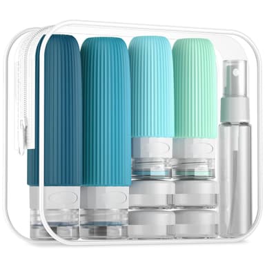 Mrsdry Travel Bottles for Toiletries, 16 Pack Silicone Travel Bottles Set, Leakproof Travel Size Toiletries, BPA Free Travels Containers for Toiletries, Traveler Accessories for Shampoo Conditioner view 1