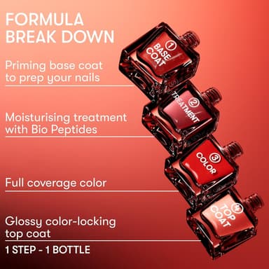 Nails Inc It's Topless Gel-Like Nail Polish, 4-in-1 Base Coat, Treatment, Colour & Top Coat, Long Lasting, Strong, Chip Free Nails, Glossy Salon Quality Manicure, Air Dry Nail Polish, Trinny, 14 ML view 3