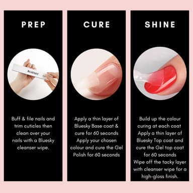 Bluesky Gel Nail Polish, Winter Sky A057, Dark Blue, Long Lasting, Chip Resistant, 10 ml ((Requires Drying Under UV LED Lamp) view 3