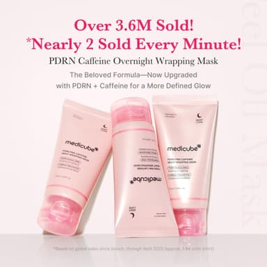 Medicube PDRN Caffeine Overnight Wrapping Peel Off Facial Mask | Firming, Depuffing & Hydration | Salmon DNA + Caffeine + Collagen For Refined, Glass Skin & Face Contour Support | Korean Skin Care view 2