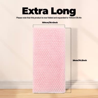 XIANZANDER Japanese Exfoliating Towel,Exfoliating Shower Towel,Extra Long Exfoliating Washcloth,Exfoliating Body Scrubber for Men Women Cleaning&spa(Pink) view 3