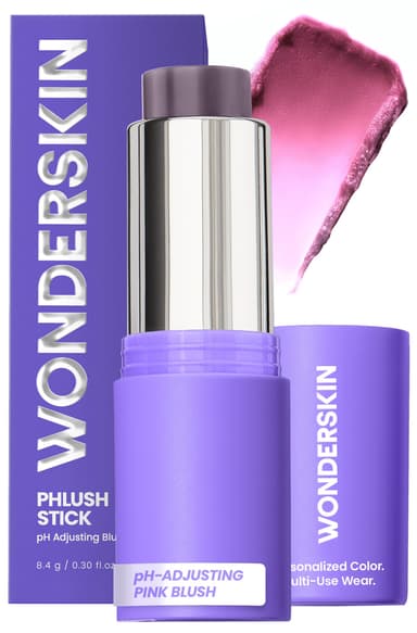 Wonderskin Cream Blush Stick pH-Activated - pHlush Stick Multi-Use, Blush for Cheeks and Lips, Cooling Nourishing Color-Adjusting Makeup view 1