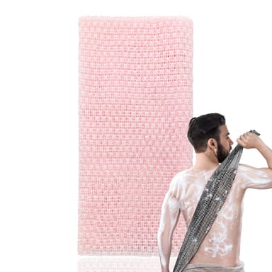 XIANZANDER Japanese Exfoliating Towel,Exfoliating Shower Towel,Extra Long Exfoliating Washcloth,Exfoliating Body Scrubber for Men Women Cleaning&spa(Pink) view 1