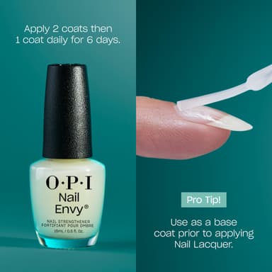 OPI Nail Envy Nail Strengthener, Original Clear Nail Polish Treatment with Vegan Formula to Strengthen Weak & Thin Nails, 15ml view 4