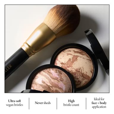 LAURA GELLER Classic Bronzer Brush - Large Face Powder Brush for Contour, Blush, and Setting Powder - Ultra-Soft, Fluffy Powder Brush for Makeup view 4