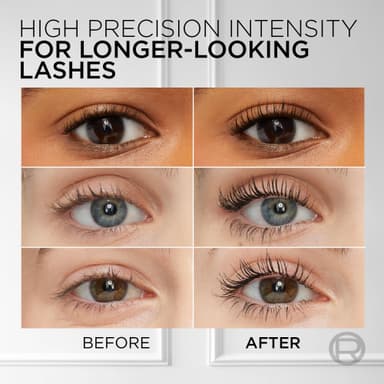 L'Oréal Paris Mascara, Telescopic Original Waterproof Mascara to Achieve Dramatic Lash Length, Smudge-Proof, Long-Wearing Formula for All-Day Wear, Black view 4